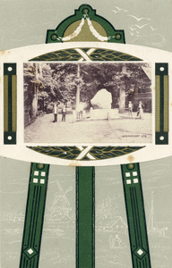 13123 Afbeelding van de Amersfoortse Kei te Amersfoort; met enkele personen.N.B. Fantasiekaart.